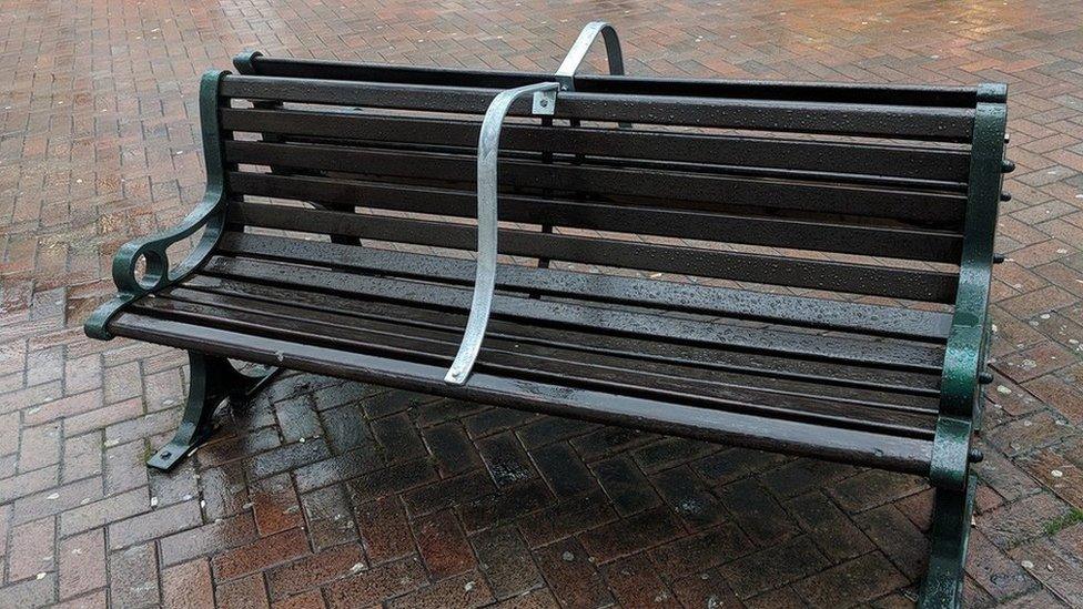 anti-homeless bench