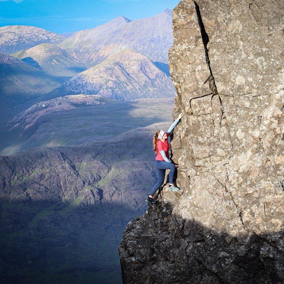 Anna Taylor free solo climbing