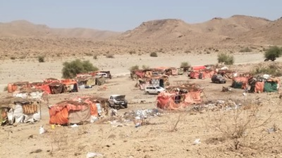 A miners camp in the Daallo Mountain, Somaliland