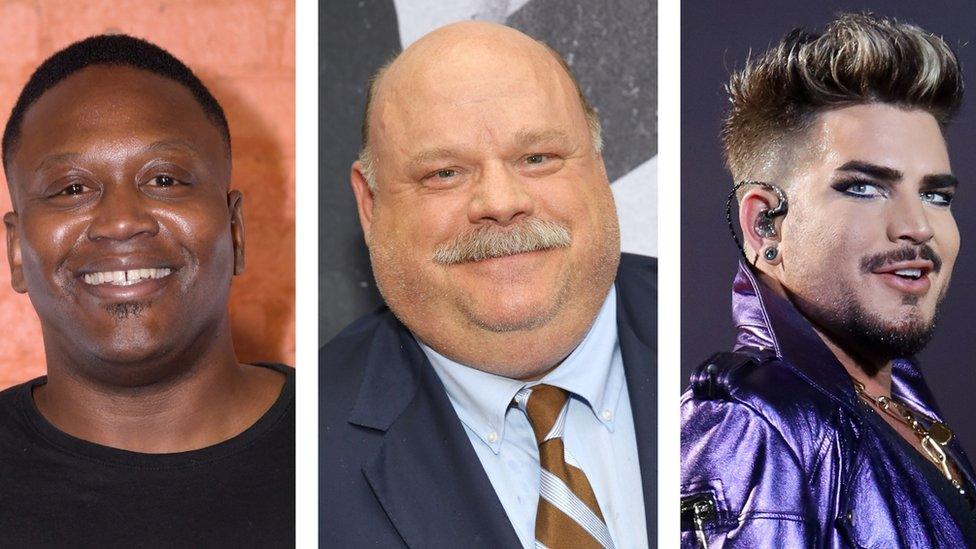 Tituss Burgess, Kevin Chamberlin and Adam Lambert