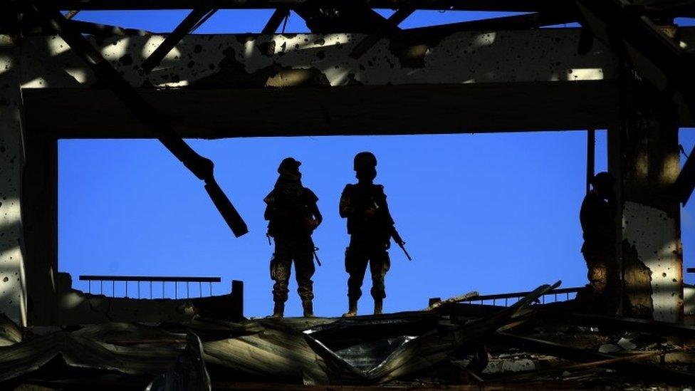 Houthi rebels in Sanaa, 20 November 2018