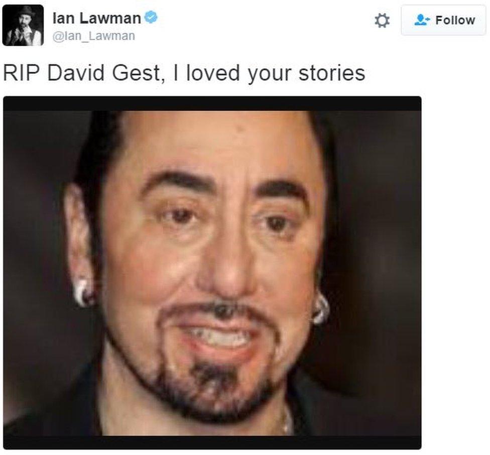 Ian Lawman: RIP David Gest, I loved your stories