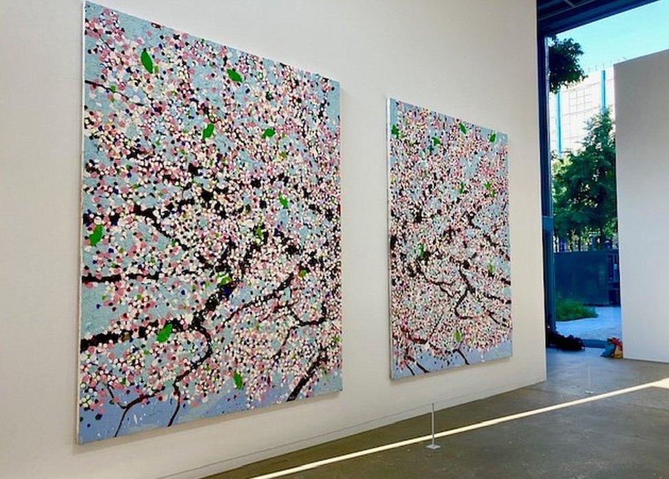 Damien Hirst cherry blossom paintings