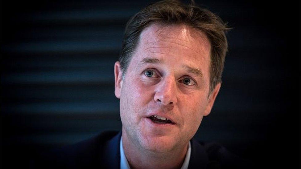 Former Lib Dem leader Nick Clegg