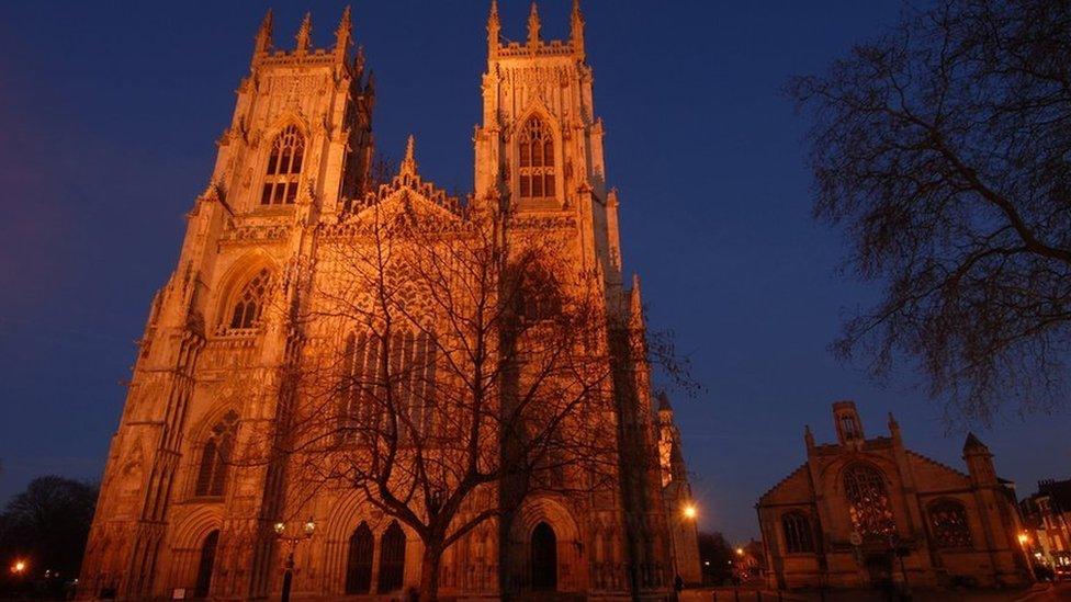 York Minster by night