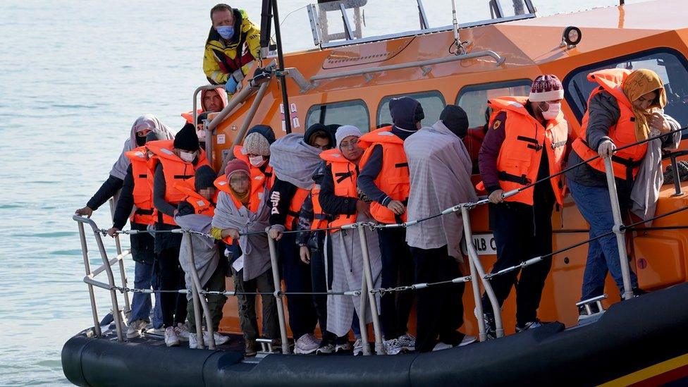 Migrants being brought to Dungeness