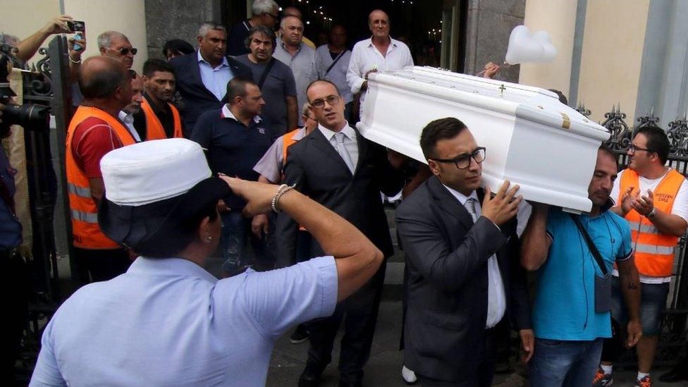 Funeral of Tiziana Cantone