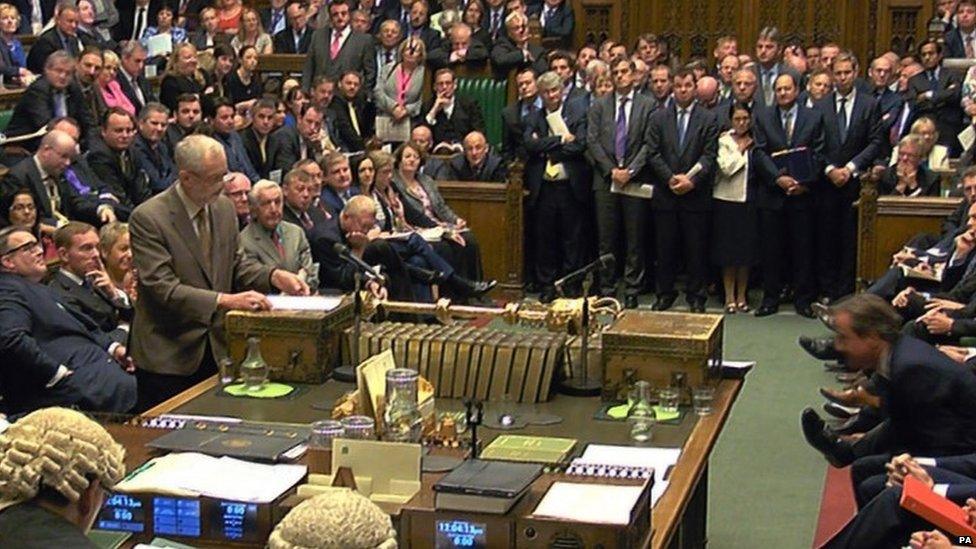 Jeremy Corbyn in the House of Commons