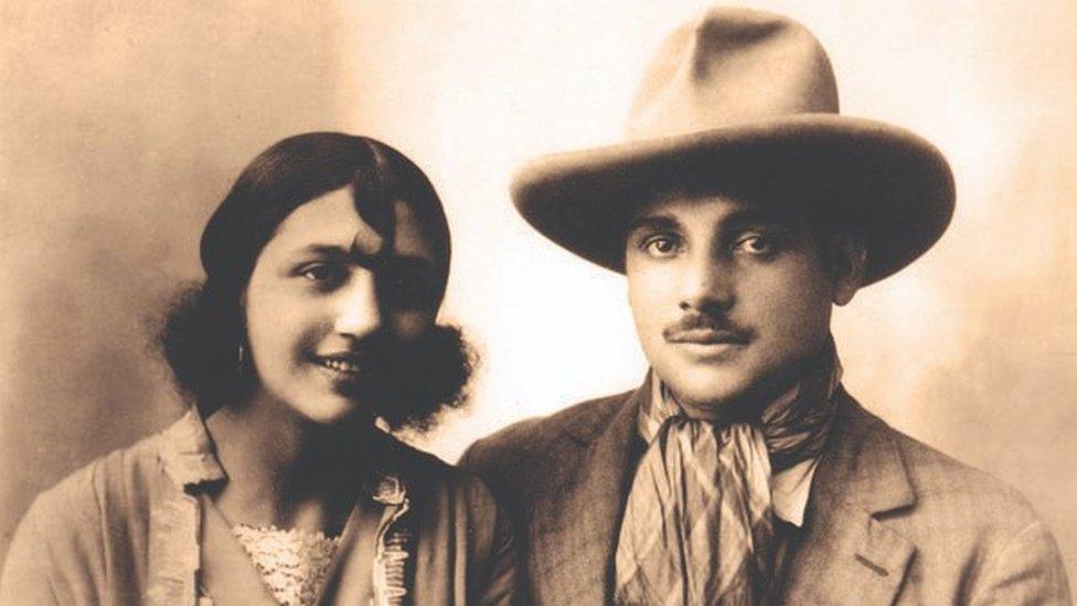 Rosa and Joseph Bouglione as a young couple