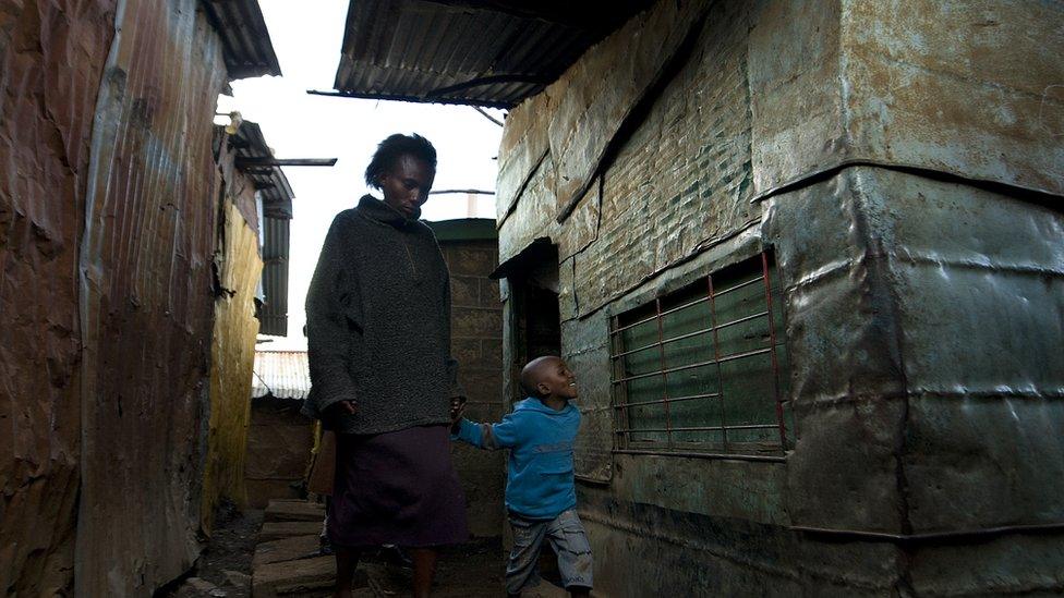 Woman and child in Korogocho