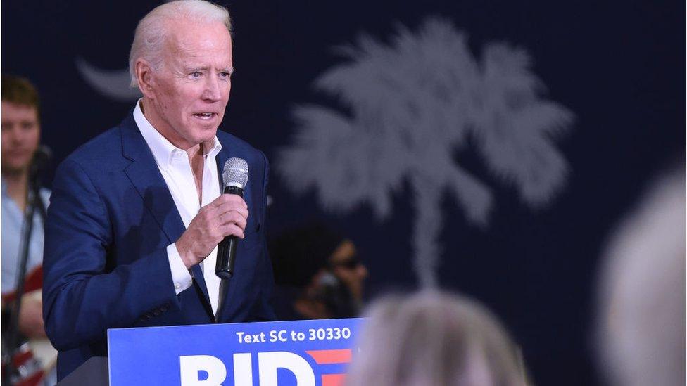 Joe Biden campaigning in South Carolina on Monday