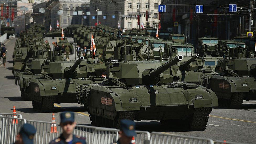 Russian Army T-14 Armata tanks