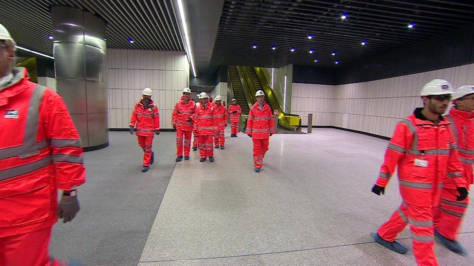Touring a Crossrail station
