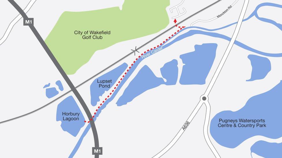 Map of Elsie Frost's last know movements