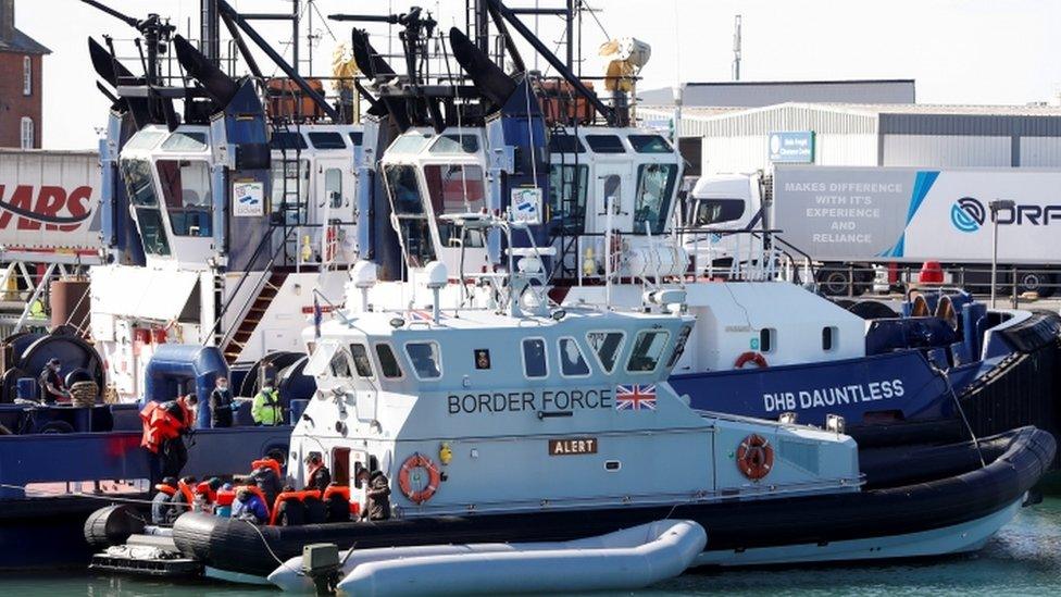 Border Force boat in Dover