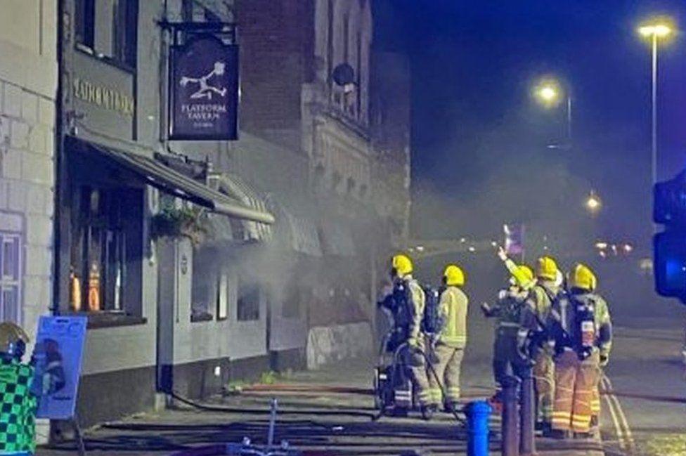 Platform Tavern pub fire