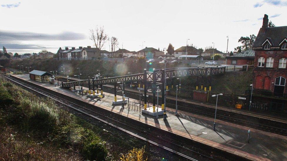 Hunts Cross station near Liverpool