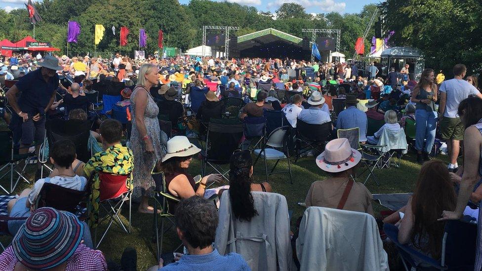 Friday's crowd at the Cambridge Folk Festival