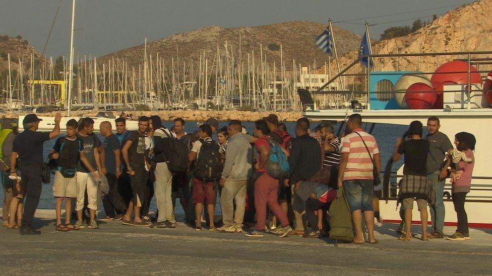 Migrants in Leros