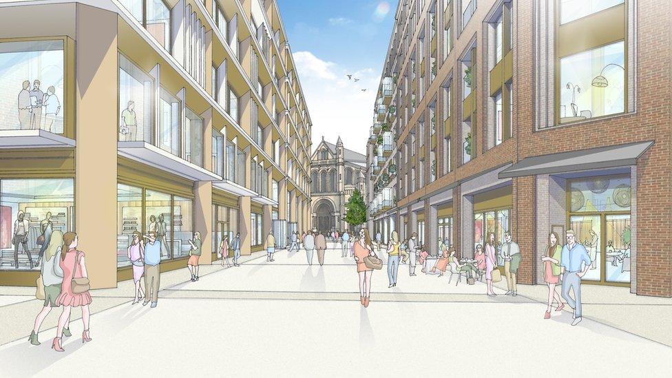 Artist impression of Cathedral Quarter development