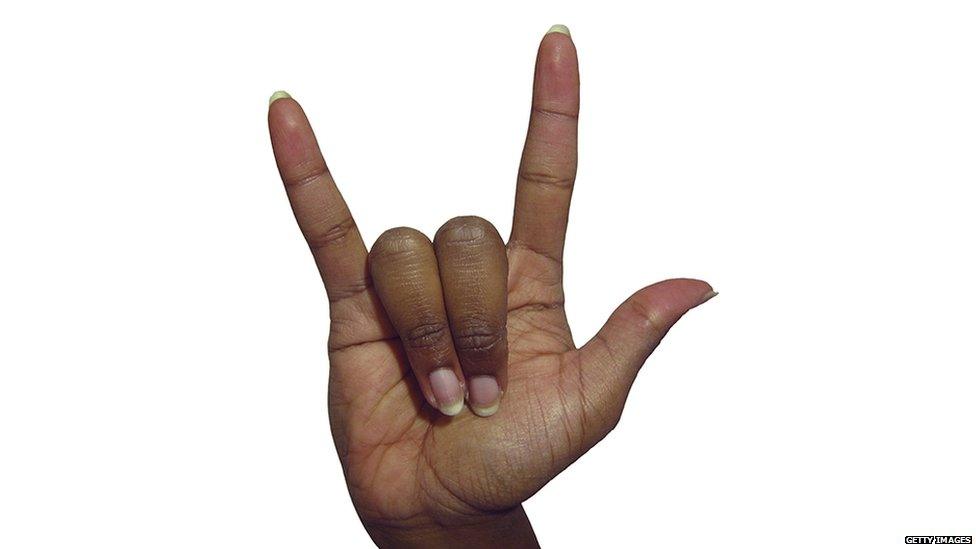 I love you in American Sign Language