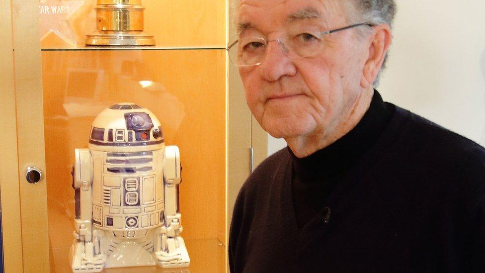 Norman Reynolds with R2D2 biscuit barrel