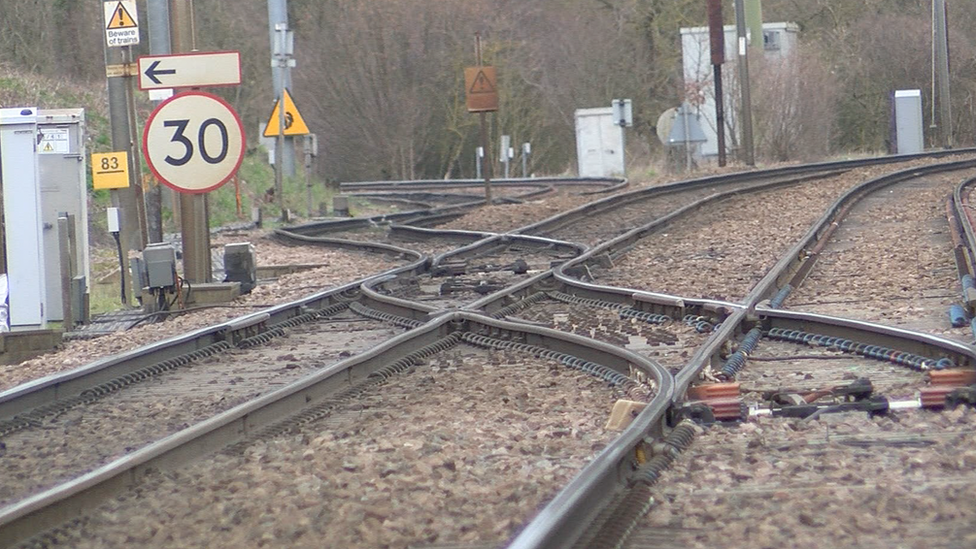 The Haughley railway junction