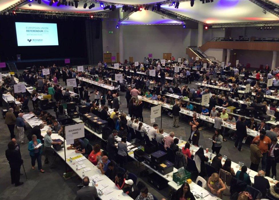 Birmingham EU referendum count