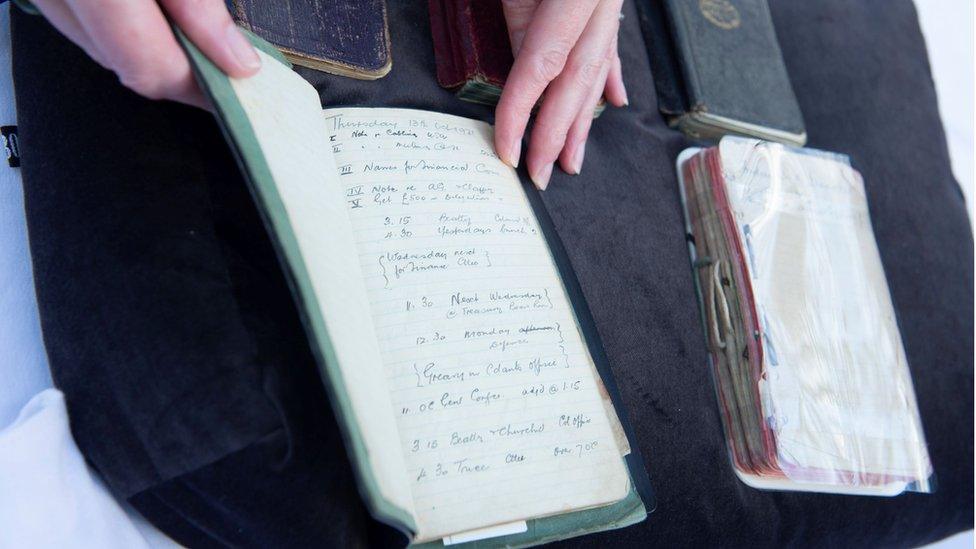 The diaries contain details of Collins' movements and meetings