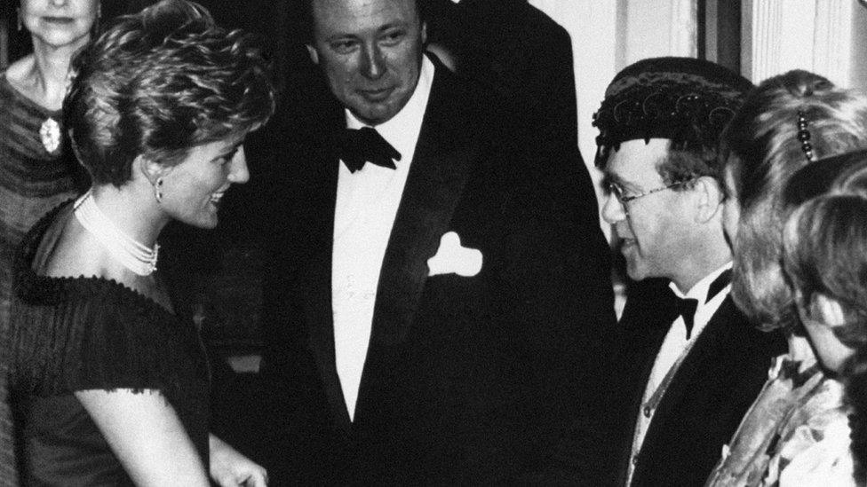 Princess Diana and Elton John