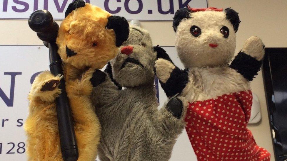 Sooty Sweep Soo puppets auctions