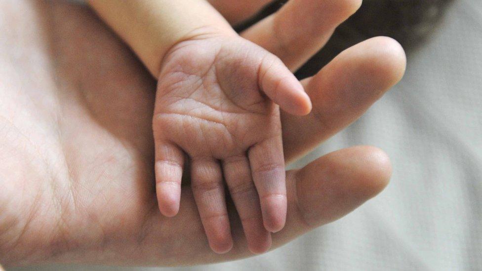 A baby's hand