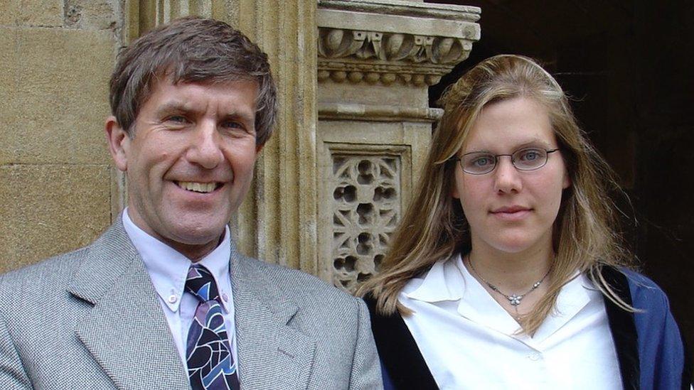 Anna Tatton-Brown and her father