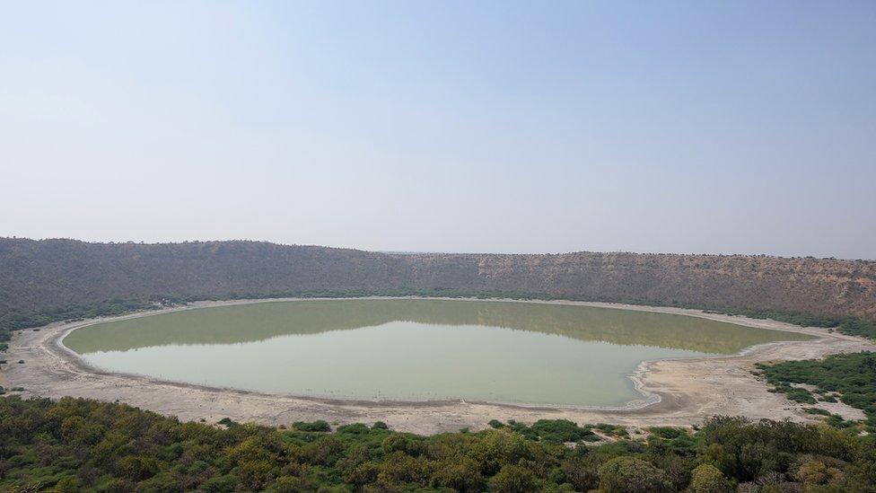 Lonar Crater Lake in India