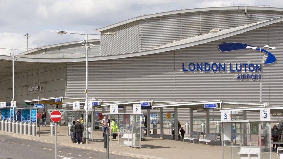 London Luton Airport terminal exterior