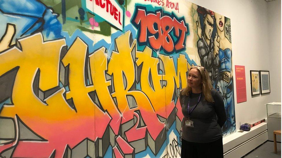 Graffiti art on display at the exhibition