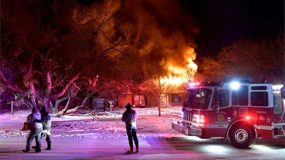 Firefighters in Abilene had limited access to water after local treatment plants lost power