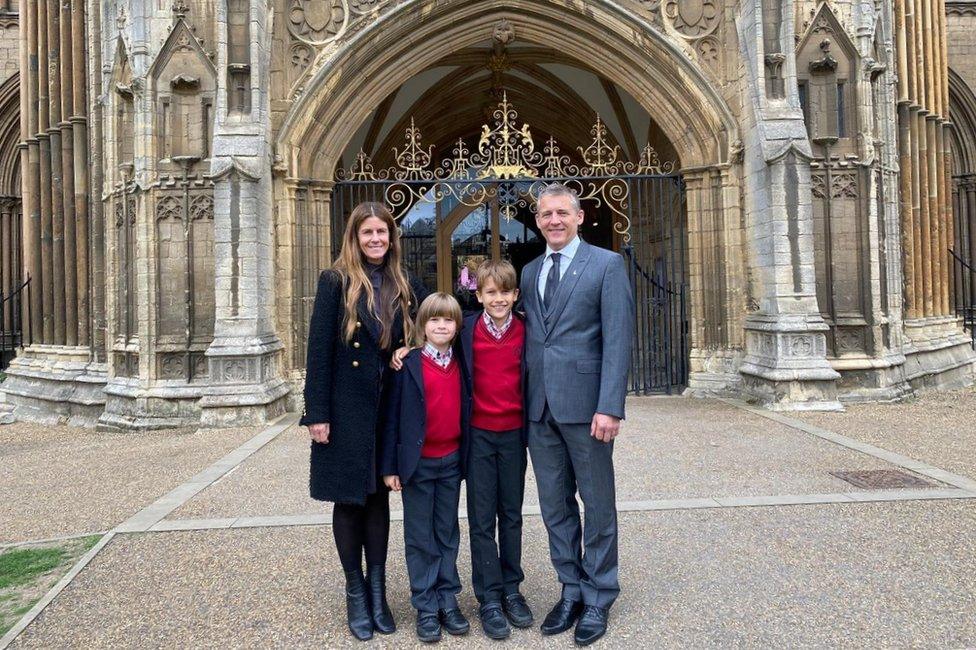 Tammy Scott with (left to right) William, Samuel and Darren