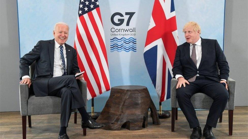 Joe Biden and Boris Johnson