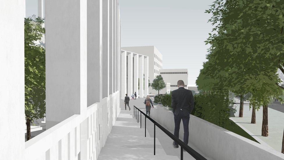 Illustration of outside of planned new centre