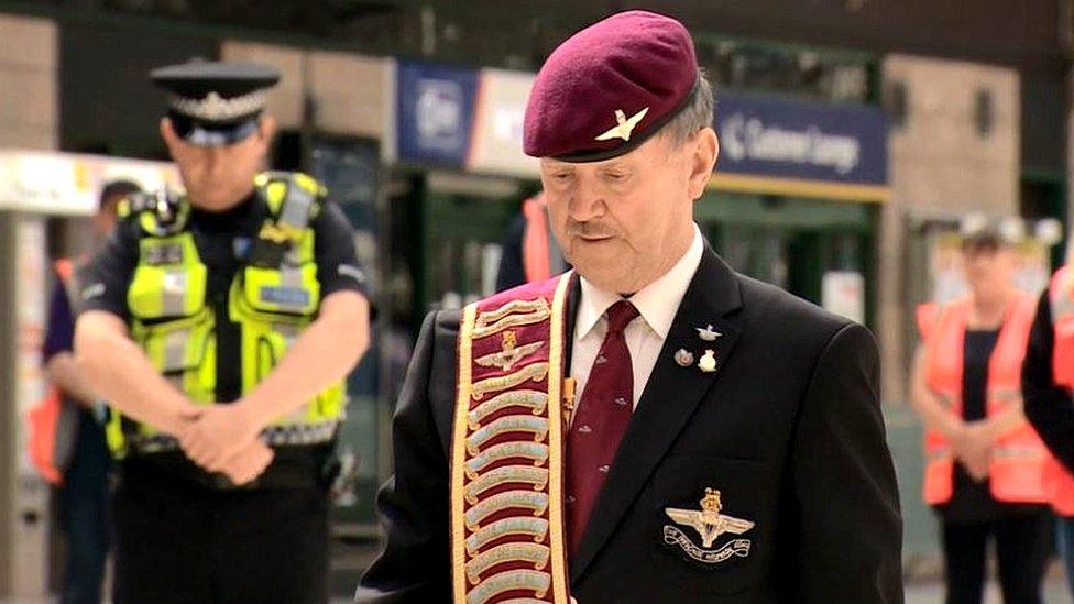 Staff joined veterans at Central Station