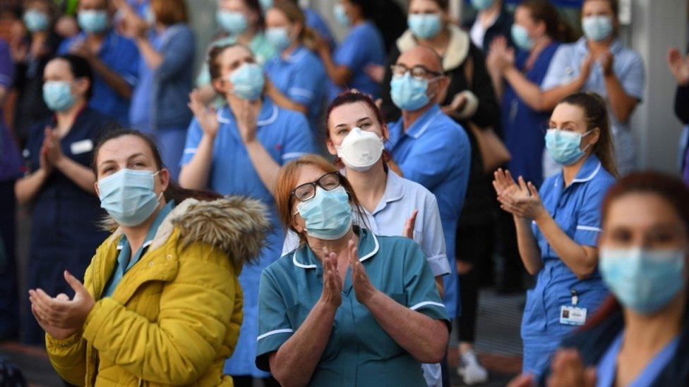 Leeds General Infirmary workers joined in the round of applause