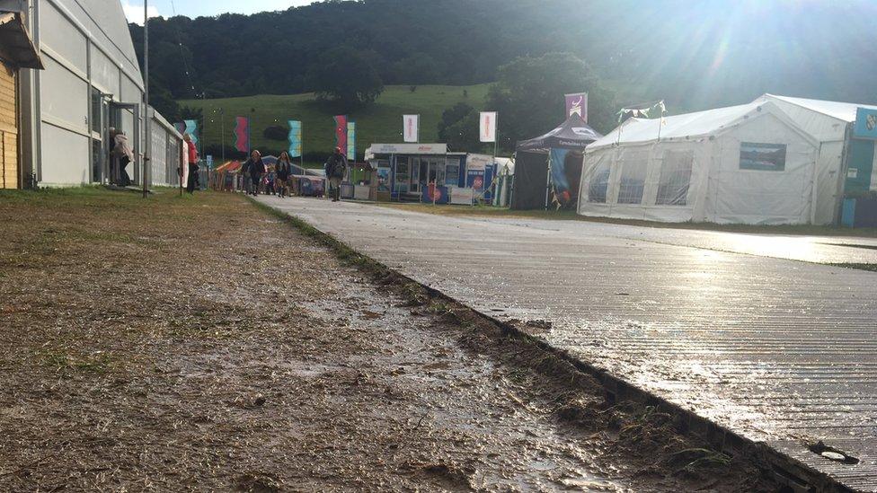 A wet eisteddfod field