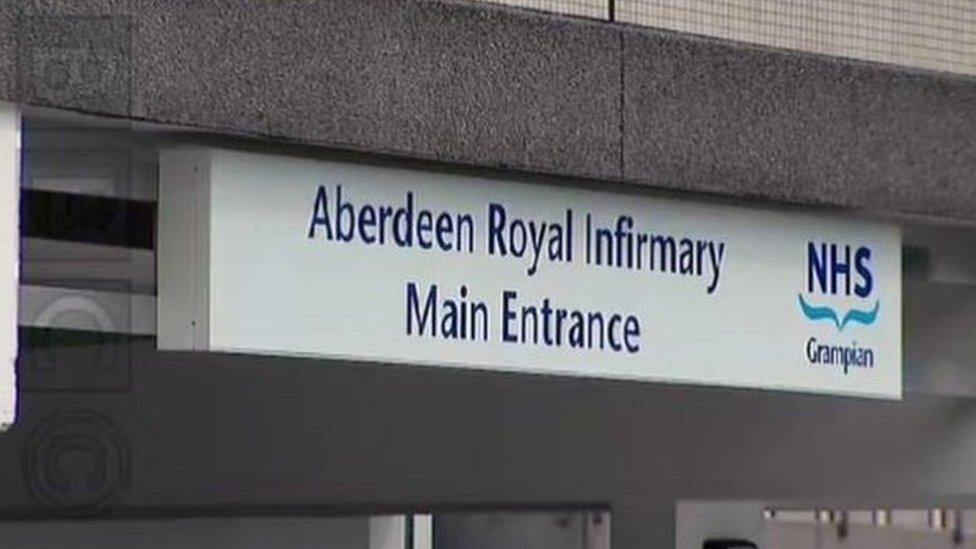 Aberdeen Royal Infirmary sign