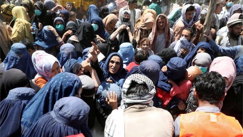 Internally displaced Afghans in a public park in Kabul, Afghanistan. Photo: 10 August 2021