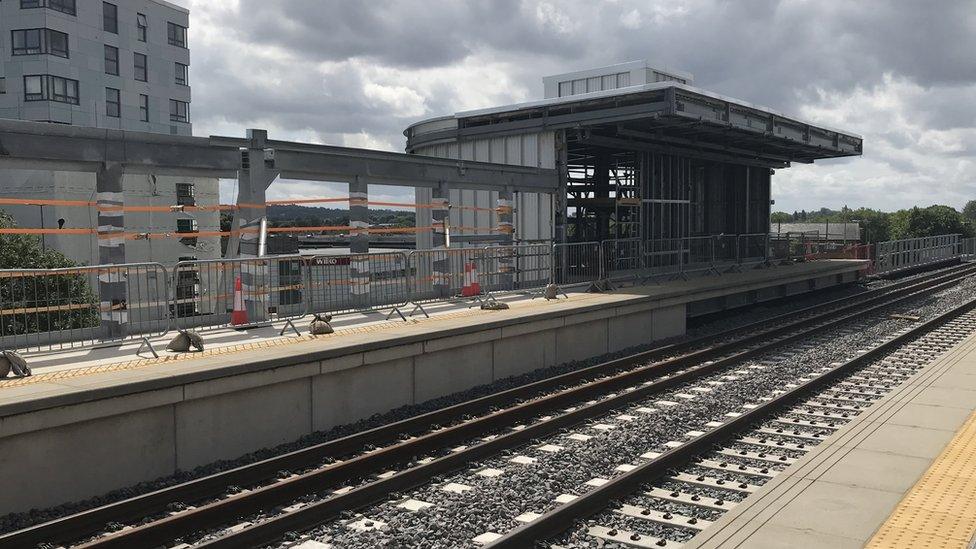 The new platforms at Bletchley Station