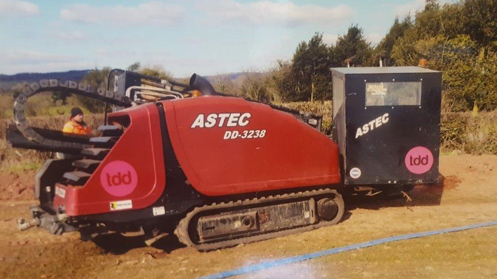 Machinery was brought in to help with the digging in fields