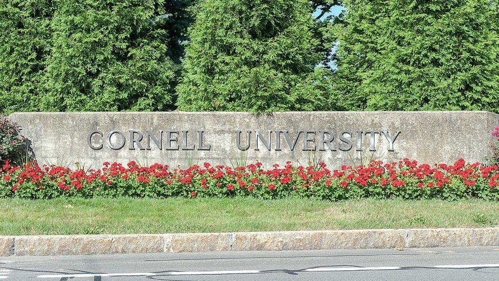 The entrance sign for Cornell