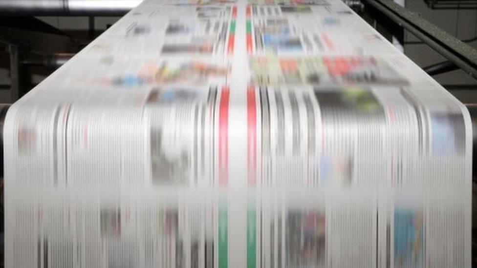 Newpapers being printed