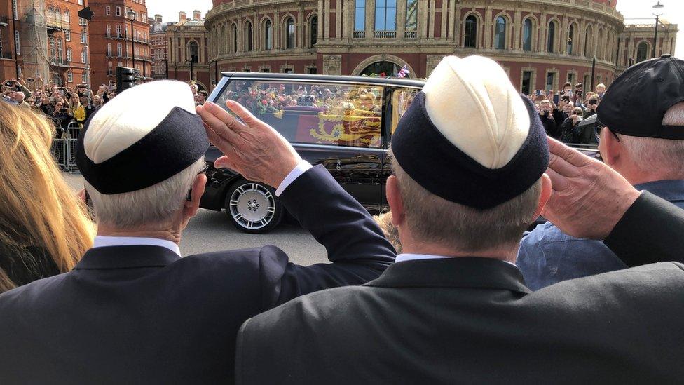 Veterans at the procession